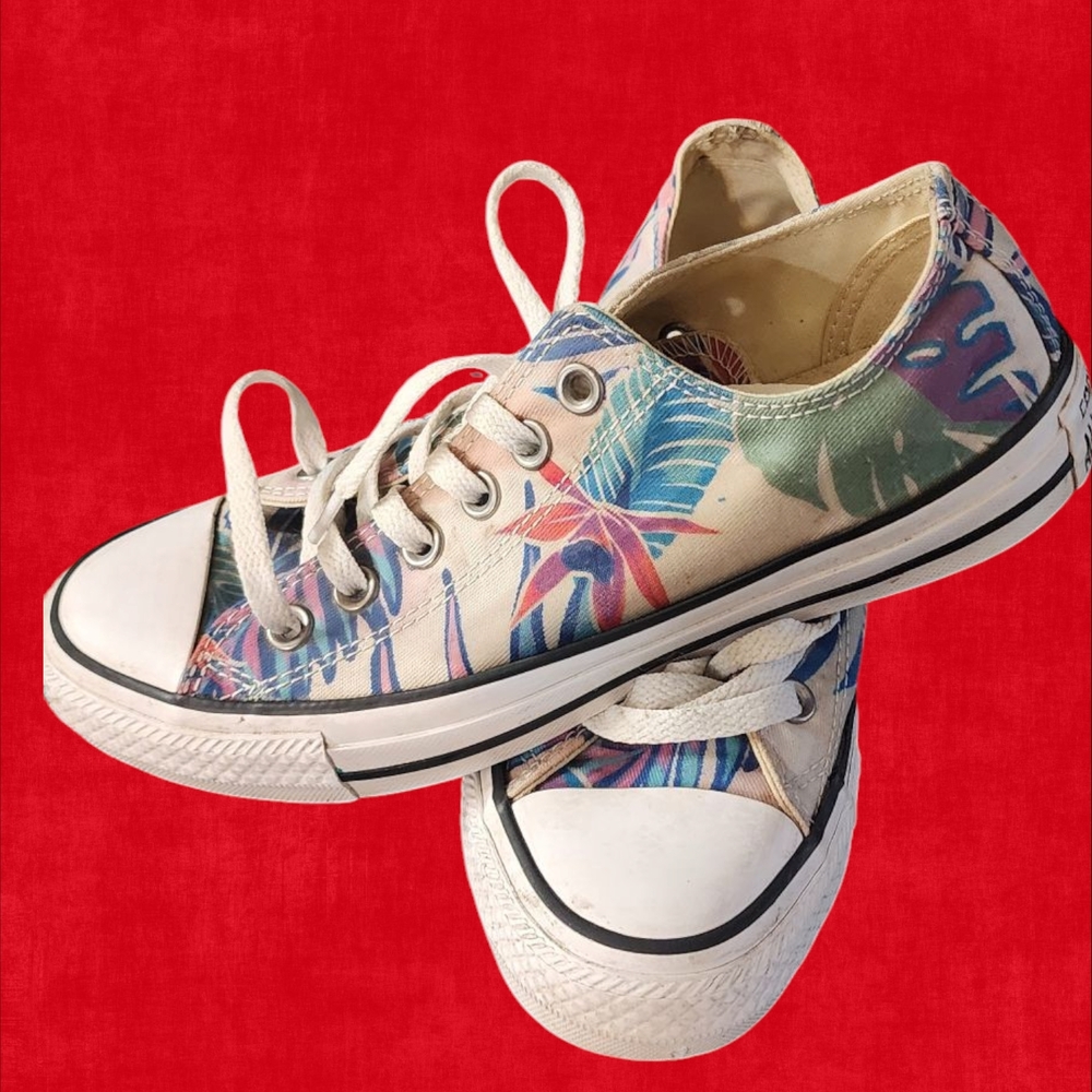 Tropical Print Kids Sneakers